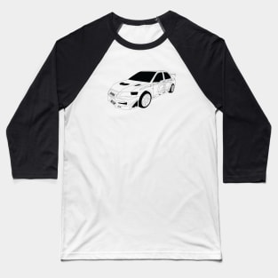 FF Lancer Evo VI Black Outline Baseball T-Shirt